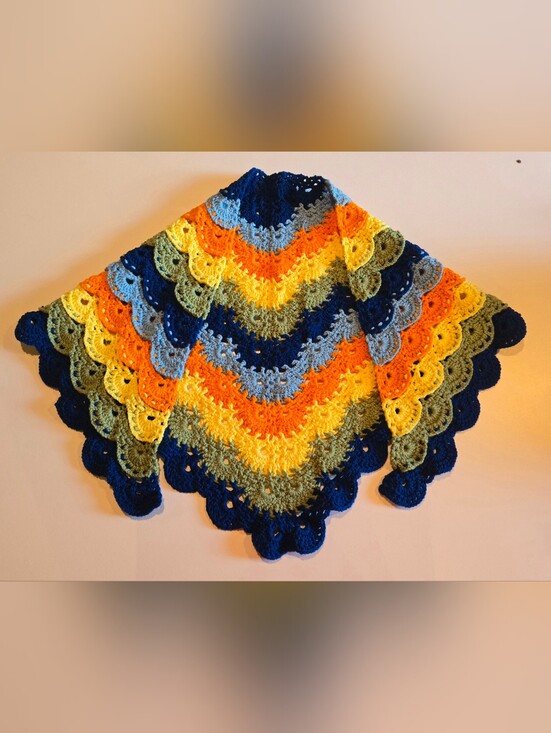 Sweaters - Handmade Crochet Virus Shawl Wrap